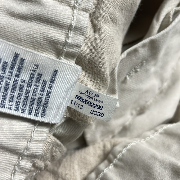 American Eagle Outfitters Light Khaki Slim Straight Pants- size 29 - Picture 12 of 16